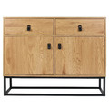 Chest of Drawers Cabinet Abbott, oak/black