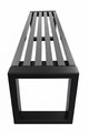 Architectural Metal Garden Bench Bold 150cm, black-grey