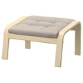 POÄNG Footstool, birch veneer/Gunnared beige