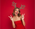 Christmas Headband Reindeer, brown