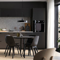 METOD / MAXIMERA High cabinet with cleaning interior, black/Nickebo matt anthracite, 40x60x200 cm
