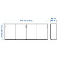 GALANT Storage combination w sliding doors, white, 320x120 cm
