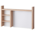 MICKE Workstation, white stained oak effect, 105x50 cm