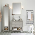 GoodHome Bathroom Mirror Perma 100 x 70 cm, grey frame