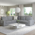 KIVIK Corner sofa, 4-seat, Tibbleby beige/grey