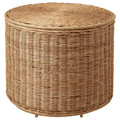 TOLKNING Pouffe with storage, handmade rattan