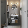ENHET / TVÄLLEN Open wash-stand with 2 shelves, white, Glypen tap, 64x43x65 cm