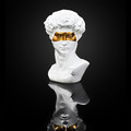 Decoration David Bust, white-gold