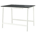 MITTZON Conference table, black stained ash veneer/black white, 140x108x105 cm