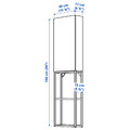 ENHET Storage combination, anthracite/white, 40x17x150 cm