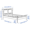 BJÖRKSNÄS Bed frame, birch/birch veneer/Leirsund, 140x200 cm
