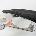 JÄRPÖN/DUVHOLMEN Seat cushion, outdoor, dark grey anthracite, 62x62 cm