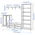 BILLY / BESTÅ TV storage combination, white, 280x40x202 cm