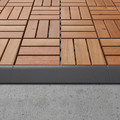 RUNNEN Edging strip, outdoor floor decking, dark grey