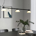 SAMBORD Pendant lamp with 3 lamps, black/white