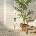 TÅNEBRO Side table, light grey-beige, 46 cm