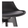 Bar Stool Norden, wood black high PP, black