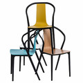 Chair Bella, black/yellow