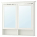 HEMNES Mirror cabinet with 2 doors, white, 103x16x98 cm