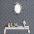 GoodHome Vinyl Wallpaper on Fleece Larima, blue