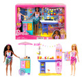 Barbie Beach Boardwalk Playset Barbie “Brooklyn” & “Malibu” Dolls HNK99 3+