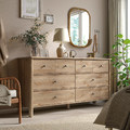 STOREMOLLA Chest of 8 drawers, grey-brown stained, 171x50x91 cm