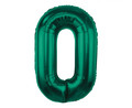 Foil Balloon Number 0 85cm, green