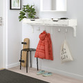 EKBY ALEX Shelf with drawers, white, 119x29 cm