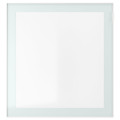 BESTÅ Wall-mounted cabinet combination, white Glassvik/white/light green clear glass, 60x42x64 cm