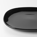 BACKIG Plate, black, 25x25 cm, 4 pack