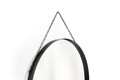 Round Mirror with Metal Frame Nicole 80cm, black