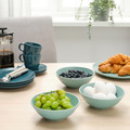 FÄRGKLAR Bowl, matt light turquoise, 16 cm, 4 pack