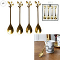 Teaspoons Gold Leaf 4pcs