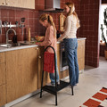 BÄSINGEN Step stool with handrail, anthracite