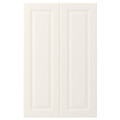 BODBYN 2-p door f corner base cabinet set, off-white, 25x80 cm