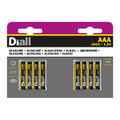 Diall Alkaline Batteries AAA LR03, 8 pack