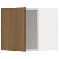 METOD Wall cabinet, white/Tistorp brown walnut effect, 40x40 cm