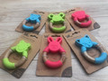 Bo Jungle B-Wood Teether Animals Blue Fox