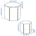 KJUGE Pouffe with storage, Knisa dark grey