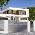 Double Swing Gate Steel 350 x 154 cm