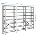 IVAR 3 sections/shelves, pine, 259x30x179 cm