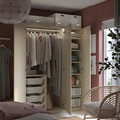 PAX / FORSAND Wardrobe combination, grey-beige/grey-beige, 150x60x201 cm