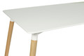 Modern Dining Table 120x80, white/wooden legs