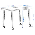 LINNMON / KRILLE Desk, white/black, 100x60 cm