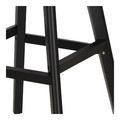 Bar Stool Norden, wood black high PP, grey