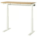 MITTZON Desk sit/stand, electric oak veneer/white, 120x60 cm