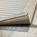 SKEVNING Runner, flatwoven, brown blue/stripe in/outdoor, 80x200 cm