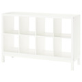 KALLAX Shelving unit with underframe, white/white, 147x94 cm