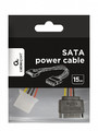 Gembird SATA Power Cable 15-pin Male to 4-pin Molex 15 cm