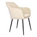 Upholstered Chair Emilia Velvet, sand/black